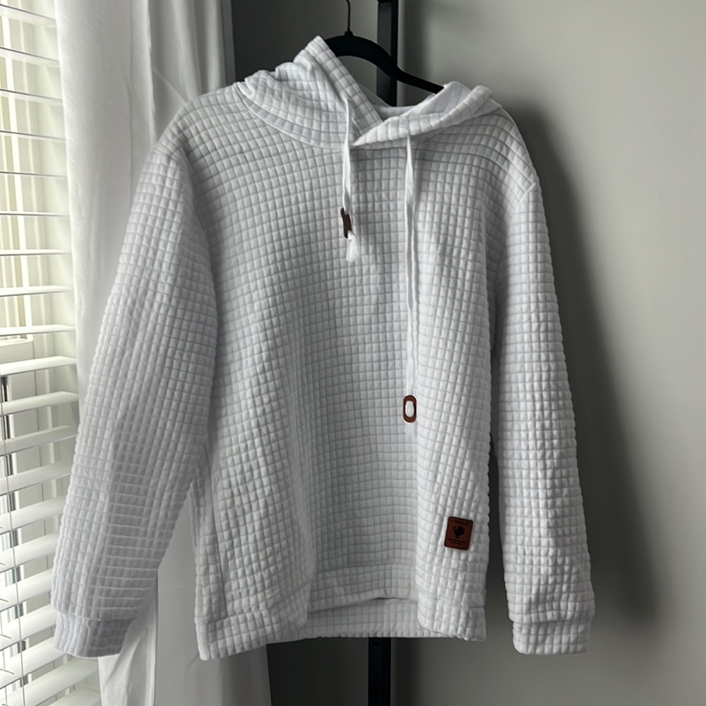 Men’s white hoodie